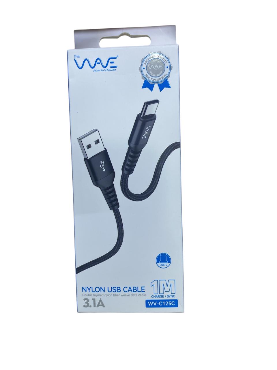 Wave WV-C125C USB to Type-C Cable – Rapid 5A Charging Wave WV-C125C USB to Type-C Cable – Rapid 5A Charging